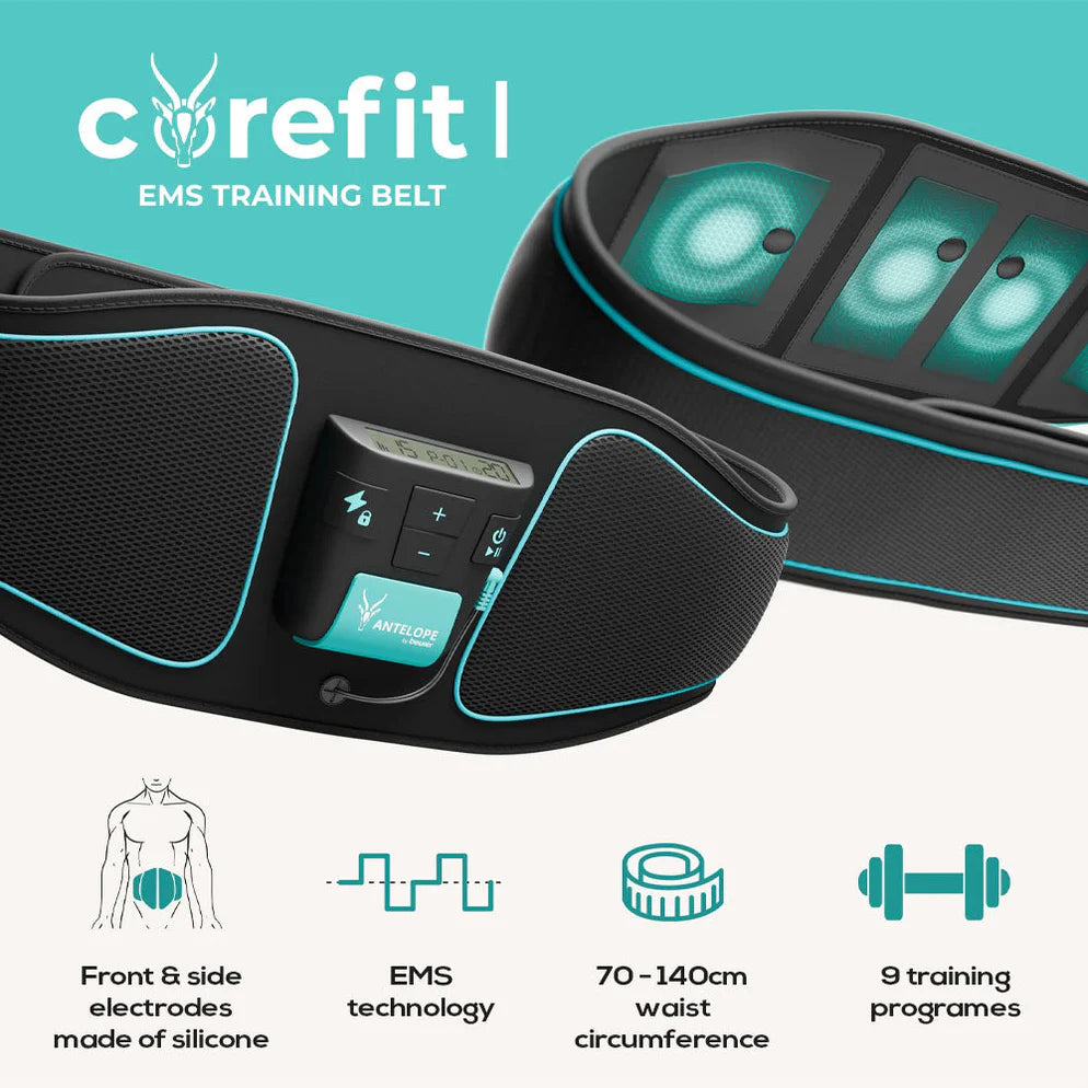 Antelope by Beurer Corefit I EMS Abdominal Toning Belt β German Engineered Muscle & Fat Burn Trainer