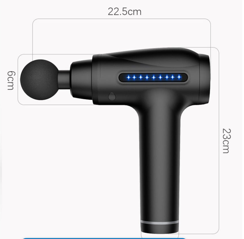 GymGen PulsePro™ 30-Speed Deep Tissue Massage Gun – 6 Heads + Carry Case