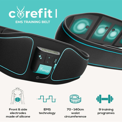 Antelope by Beurer Corefit I EMS Abdominal Toning Belt – German Engineered Muscle & Fat Burn Trainer