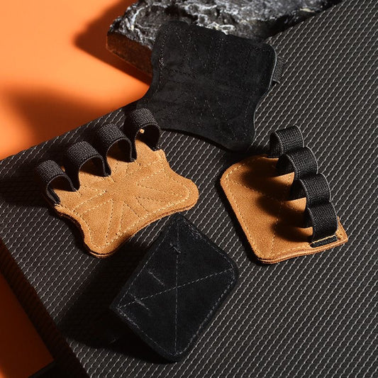 GymGen LUX Grip & Glove Combo – Premium Support (Black)