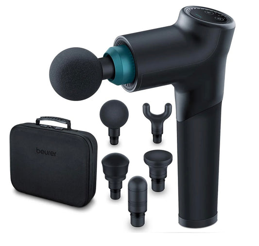 Beurer MG 185 Massage Gun - 9 Intensity levels, 3 Programs, 5 Attachments