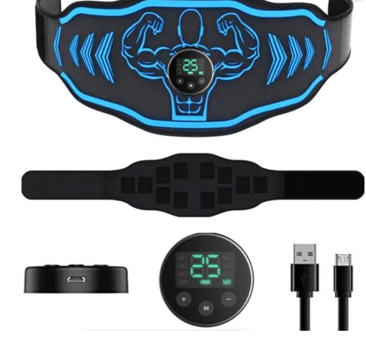 KT – EMS Vital Flex Abdominal Stimulator Belt | USB Rechargeable, 6 Modes, 18 Intensity Levels