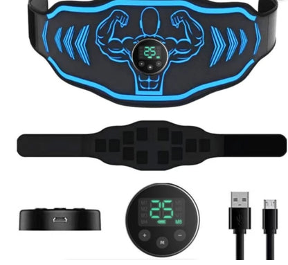 KT – EMS Vital Flex Abdominal Stimulator Belt | USB Rechargeable, 6 Modes, 18 Intensity Levels